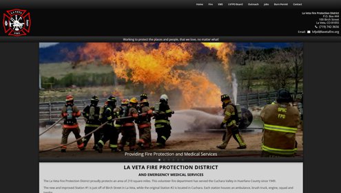 Customized Website for La Veta Fire Protection District in Colorado